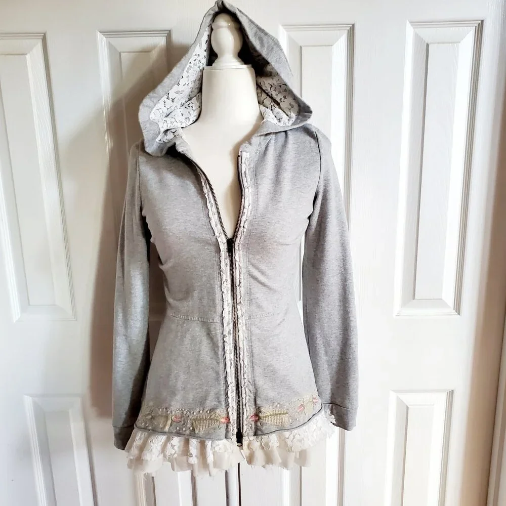 Johnny Was Embroidered Boho Sweatshirt Small Cottagecore Festival - Picture 2 of 15